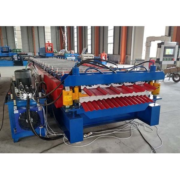 Hydraulic Driving Double Layer Roll Forming Machine Suitable Thickness 0.3-0.8mm