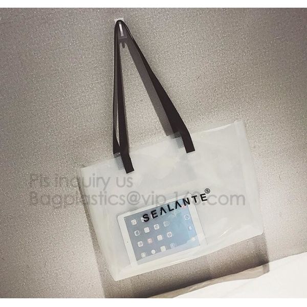 pvc transparent zipper bikini cosmetic bag, tote lady waterproof PVC swimming transparent beach bag, beach bag swimming