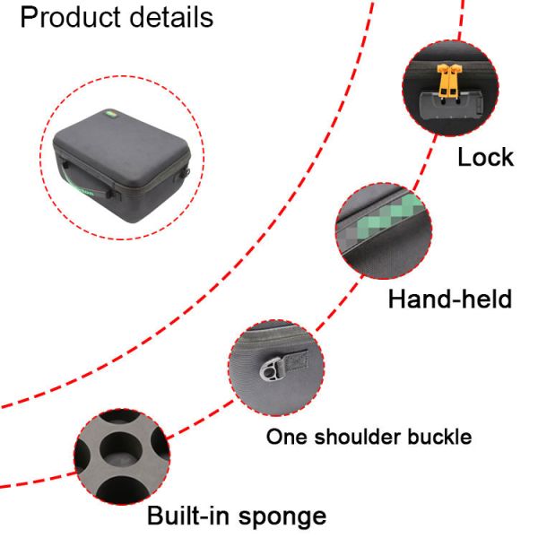 Large Bottle Essential Oil Storage Box Custom EVA Shock - Proof Lock Kit
