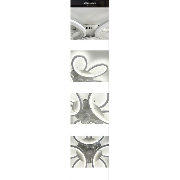 Modern Home 36-60W LED Smart Electric Ceiling Fan with Light Iron Body Pure Copper Motor