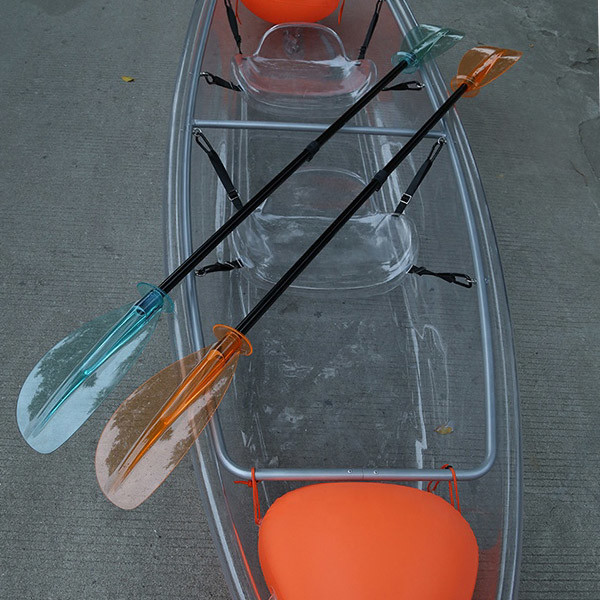 Fast 2 Person Ocean Kayak , Custom Logo Printed Small Plastic Fishing Boat