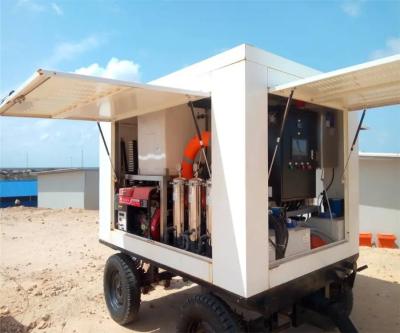 Système de purification d'eau mobile emballé en conteneurs pour le traitement de l'eau potable