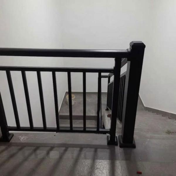 Balcony Tinted Black Aluminum Handrail Profile U Channel Clamp Glass Railing
