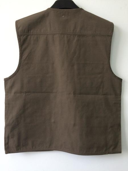 vest, waistcoat, mens vest, fishing vest, 100% cotton, S-3XL, coffee, brown