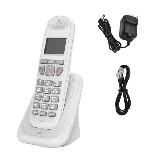 White Walkie Talkie Landline Phone D1003 LCD Display Elderly Mobile Phones 320g With LCD Display