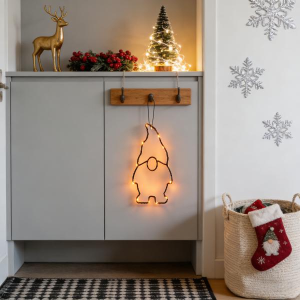 PP Plastic Battery Case Iron Art Decorative Lights with Batteries Featuring Contact Stopper Suitable for Indoor Outdoor