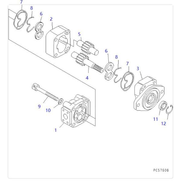 грейдеры KOMATSU насоса 23A-60-11203 GD505A Transmisson гидравлические