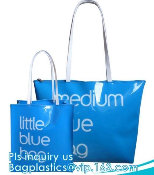 plastic handle shoulder shiny pvc shopping bag, Vanity Bag PVC Crossbody Bag Fashion Woman Messenger Shoulder Bag, shopp