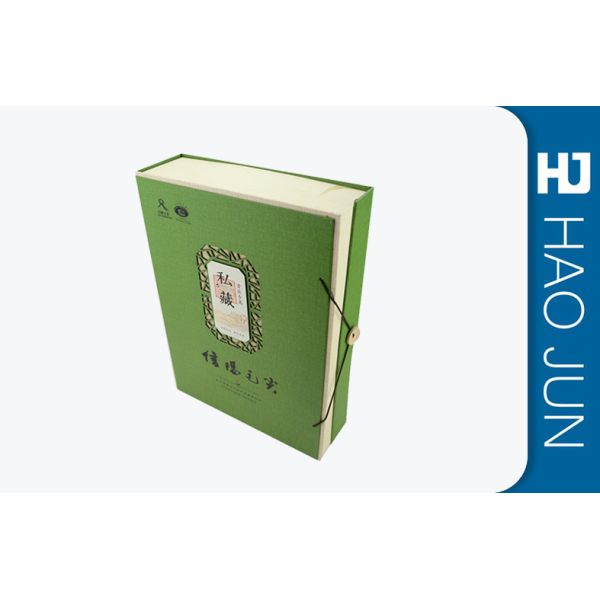 Green Cardboard Gift Boxes With Botton , Luxury Packaging Boxes Matt Silk Printing