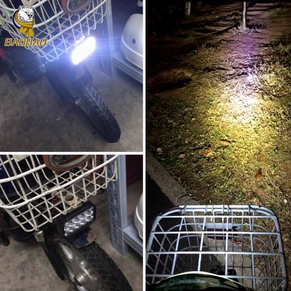 3500LM 18 Beams 4 Inch White Auxiliary LED Light For Motorbike
