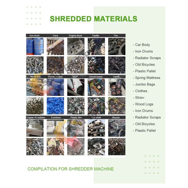 3300 кг вес двойной валы дробилка для вертикального металлолома стальной металлолома