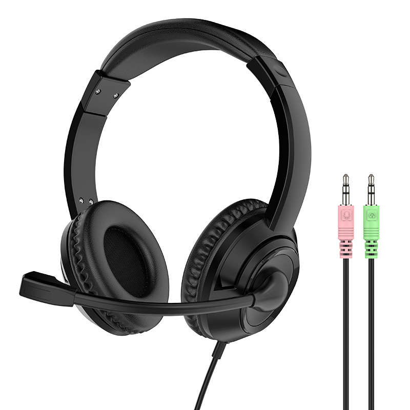 JTY-1026Wired Call Center Headset with  Microphone, 3.5mm/USB/Type‑C Multi‑Interface Over‑Ear Headphone, Volume Control Wired Headset for Office Conference Online Class Home Work,OEM/ODM customization