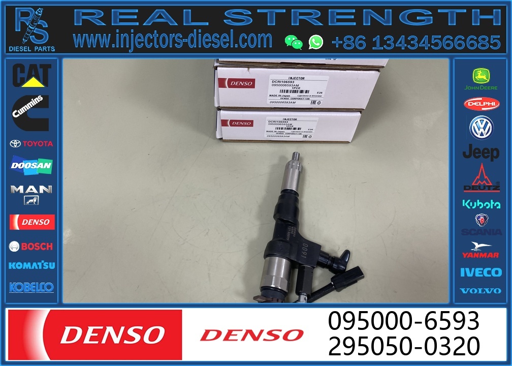 New Original Fuel Injector 095000-6593 23670-E0010 23670E0010 High-Speed Steel Engine Parts