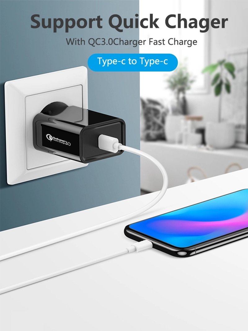 кабель USB c к USB c 0.8M PD18W 60W для поручать телефона быстрый
