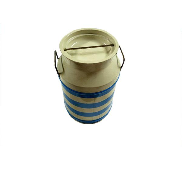 Milk Bottle Appearance Metal Food Box , Water Jug Shape Metal Tin Box
