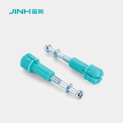 40mm Minifix de aço para parafusos de ligação com dowel de nylon, conector de armário de móveis