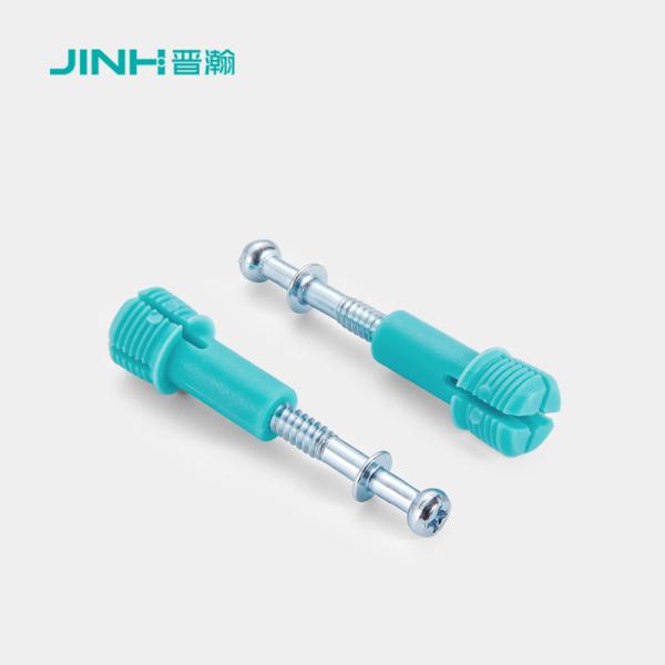 Durable Minifix Connecting Bolts 3 In 1 Cold Rolled Steel Zinc Plated For Cabinet