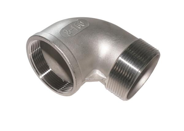 Casting Stainless Steel Pipe Fittings , Male / Female Stainless Steel 90 Degree Elbow