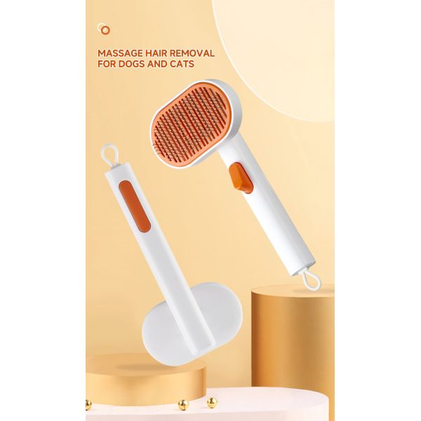 Pet Dog Brush  Hair Removal Grooming Tools Cat One-Button Slicker Self Cleaning Comb