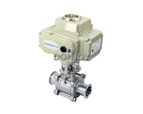 3A 1 válvula de bola completa do porto da Não-retenção 3pcs elétrica com conexão apertada