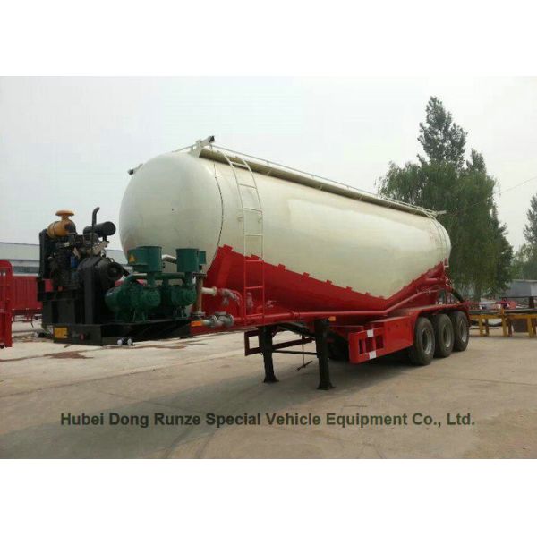 45cbm Tank Semi Trailer For Bulk Cement / Mineral Powder / Ashes / Flour Cargo Transport