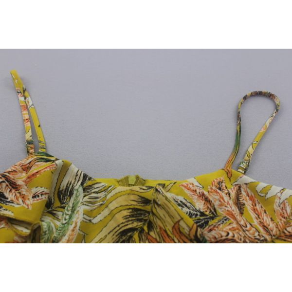 Fashion Style Custom Womens Dresses Cold Shoulder Straps Flower Print Dress