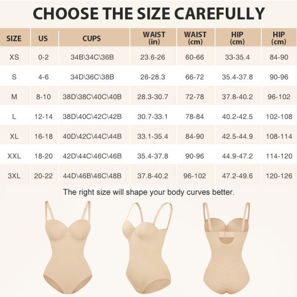 Standard Thickness Shapewear HEXIN Tummy Control Body Suit for Firm Waist Cinching