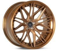 La roue forgée 3 par morceaux en bronze polie borde la » largeur 7-12