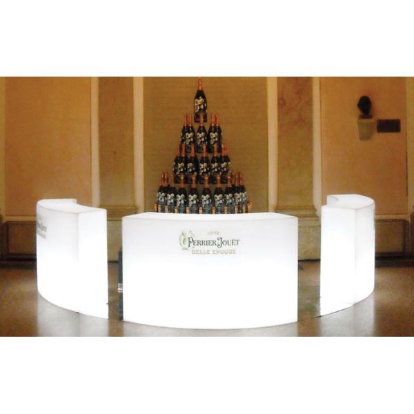 Commercial Led Table And Chairs Light Up Patio Furniture IP54 2-4 Mm Thickness