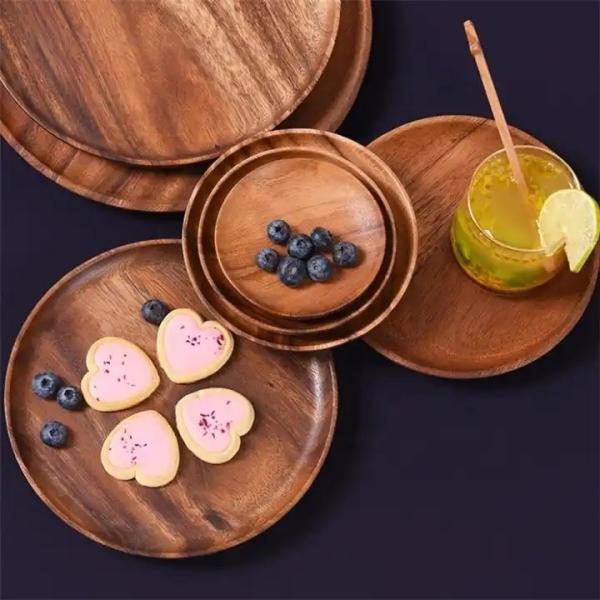 Hot selling natural wood personalized food service reusable tableware coaster wholesale