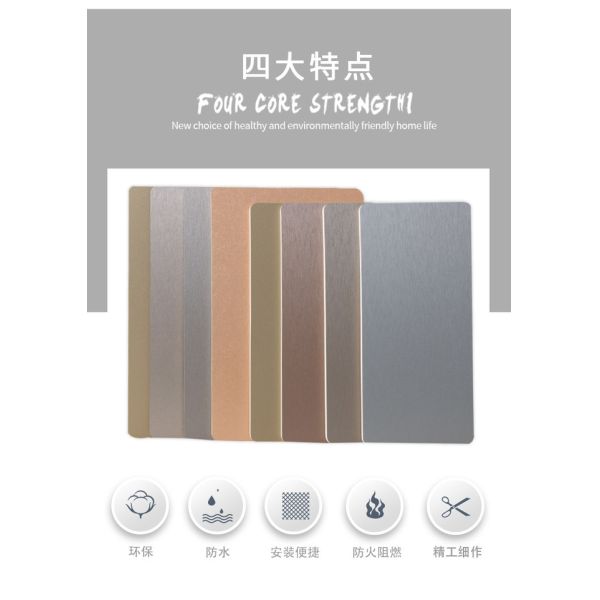 Do carvão vegetal de bambu luxuoso claro direto do metal do perfil baixo da fábrica folheados de madeira