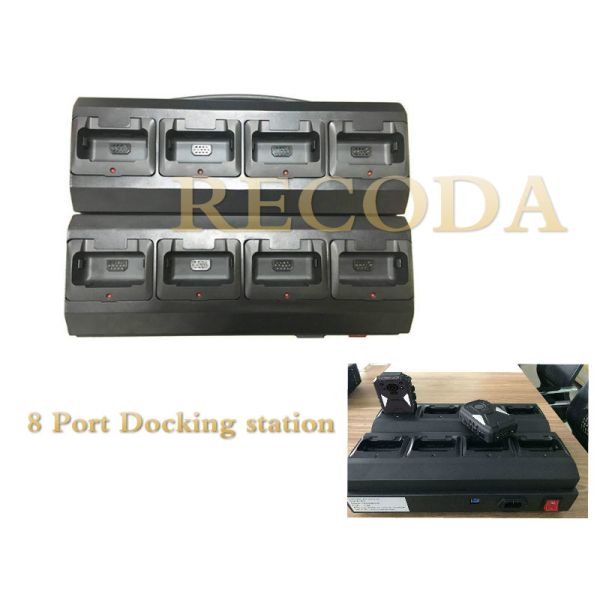8 Ports Portable Docking Station For Police Body Worn Camera Management