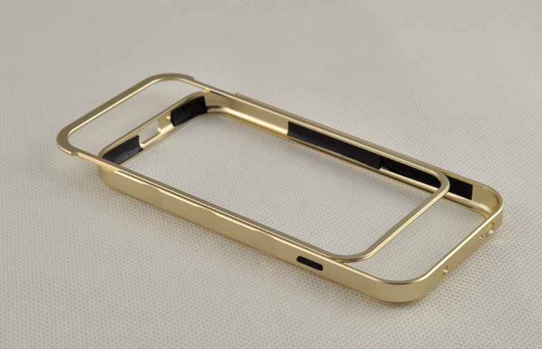 Aluminum Frame For Samsung Galaxy S4 Metal Case I9500 With Light Yellow Bumper