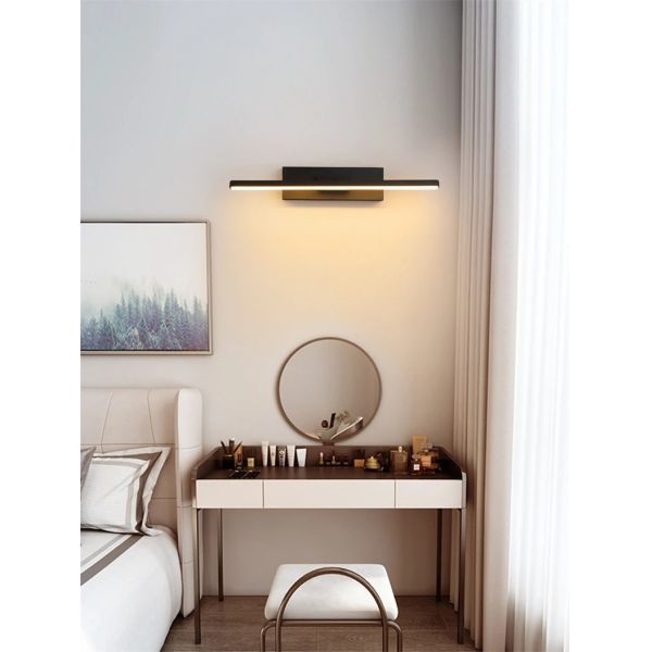330° Rotatable LED Wall Light Minimalist black Bathroom Strip mirror front light(WH-MR-81)
