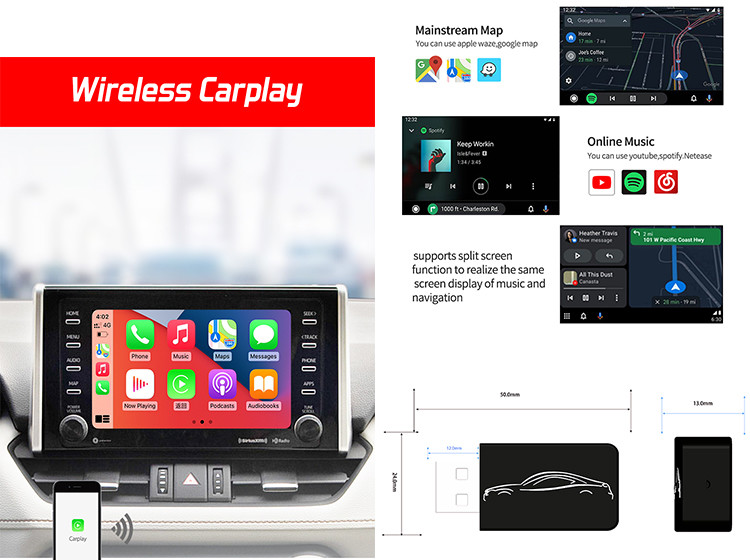 Android Auto Wireless Carplay Dongle Transfer из проводного в беспроводный Carplay