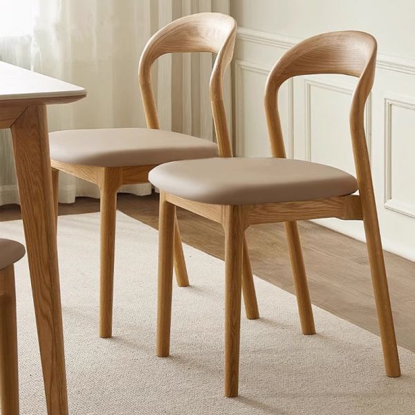 Light Luxury Solid Wood Dining Chair for Dining Room Restaurant Commercial Furniture Dining Chair Wooden Leisure Chair for Home