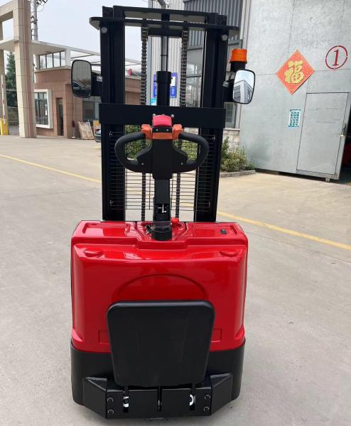 1 ton 1000kg lightweight all-electric stacker lift 3000mm pallet stacker with polyurethane wheels