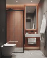 Armário de armazenamento de estilo moderno Banheiro Mural montado de madeira suporte para custom impermeável Vanity flutuante