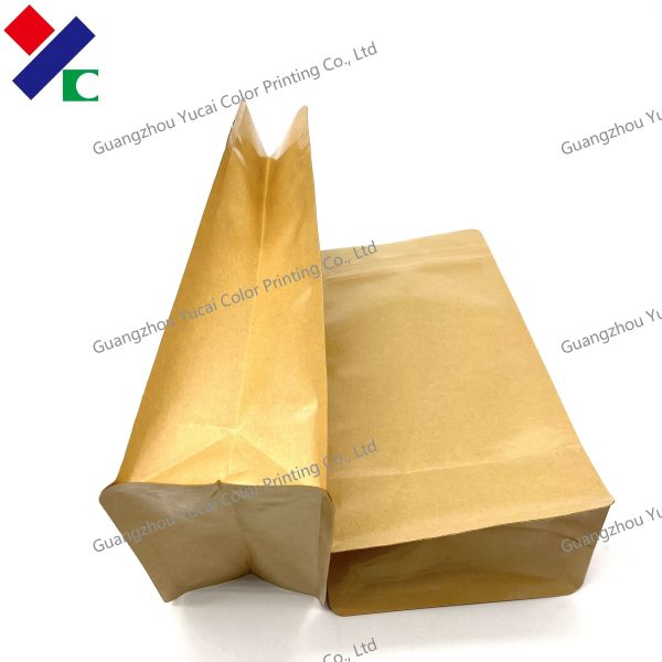 Biodegradable бумага Брауна Kraft стоит вверх мешок с сумкой упаковки еды молнии