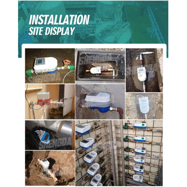 DN20 Radio Frequency Electronic Ic Card Prepaid Water Meter Ic Digital