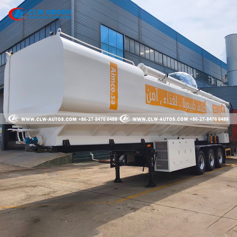 66 CBM Animal Bulk Feed Trailer for Poultry and Livestock Feed Transport
