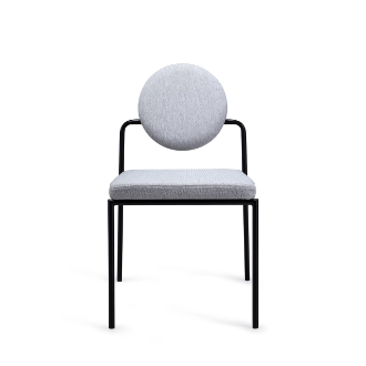 Armless Restaurant Dining Chair Molded Plywood Black Metal Legs For Cafe Hotel
