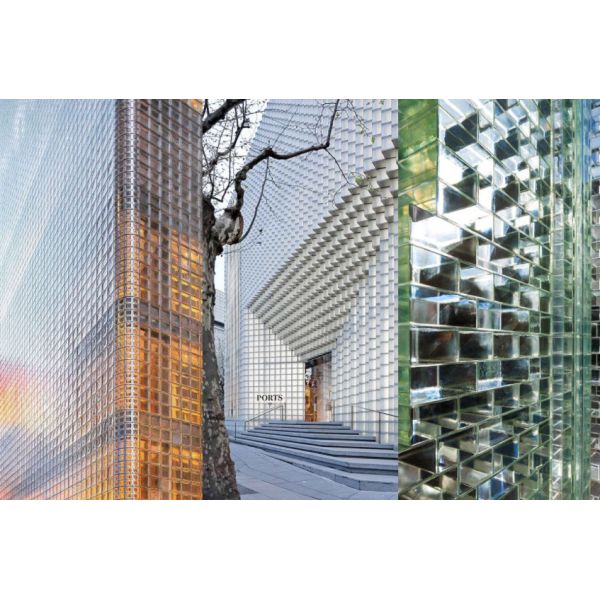 Горячий расплавьте стены стеклянного раздела сделал по образцу закаленные стеклянные блоки