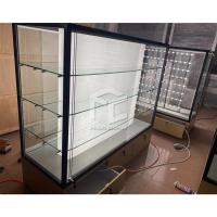 Intérieur à pleine vue Frameless de magasin de bijoux de Cabinet en verre d'étalage d'affichage de mur