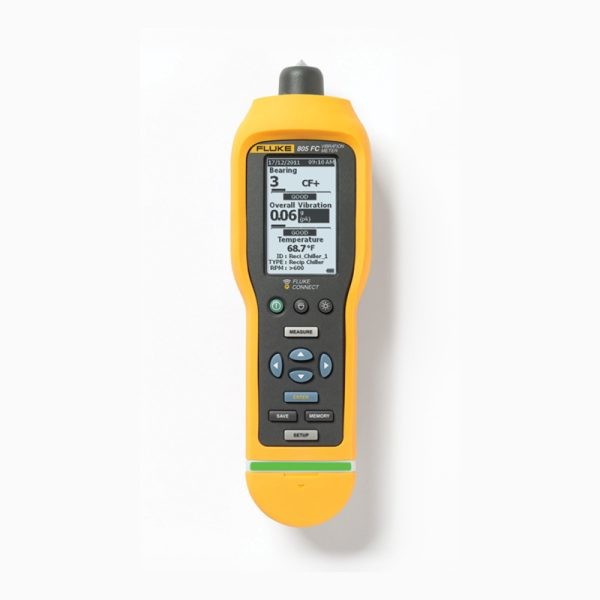 Fluke 805 FC Vibration Meter with Temperature Measurement Range -20 °C to 200 °C and Crest Factor+ Technology for Machine Health Screening