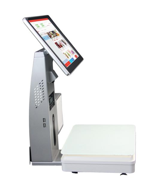 Supermercado Mercantile Mercadorias Snack Smart POS AI Balança de Checkout com Pesagem Automática