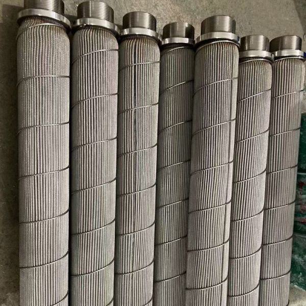 Dust & Gas Filtration Mesh Sintered Steel Filter Element Glassfiber Long Life
