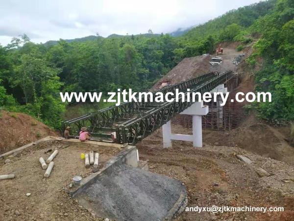 Painted Steel bridge，Bailey Bridge , Single lane 3.15m~4.2m,Span 9~60m ,loading Hs20,HS25