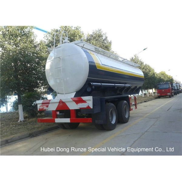 Dual Axle 32 Ton Tank Semi Trailer Single Point Suspension For Hydrofluoric Acid / HCL