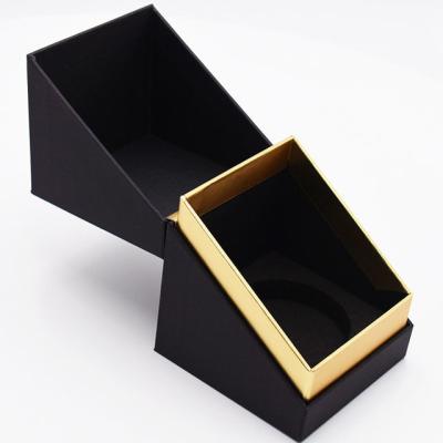 UV Coating Embossing Rigid Black Candle Packaging Box With Lid OEM
